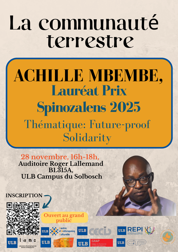 La communauté terrestre – Achille Mbembe, Lauréat du Prix Spinozalens ...